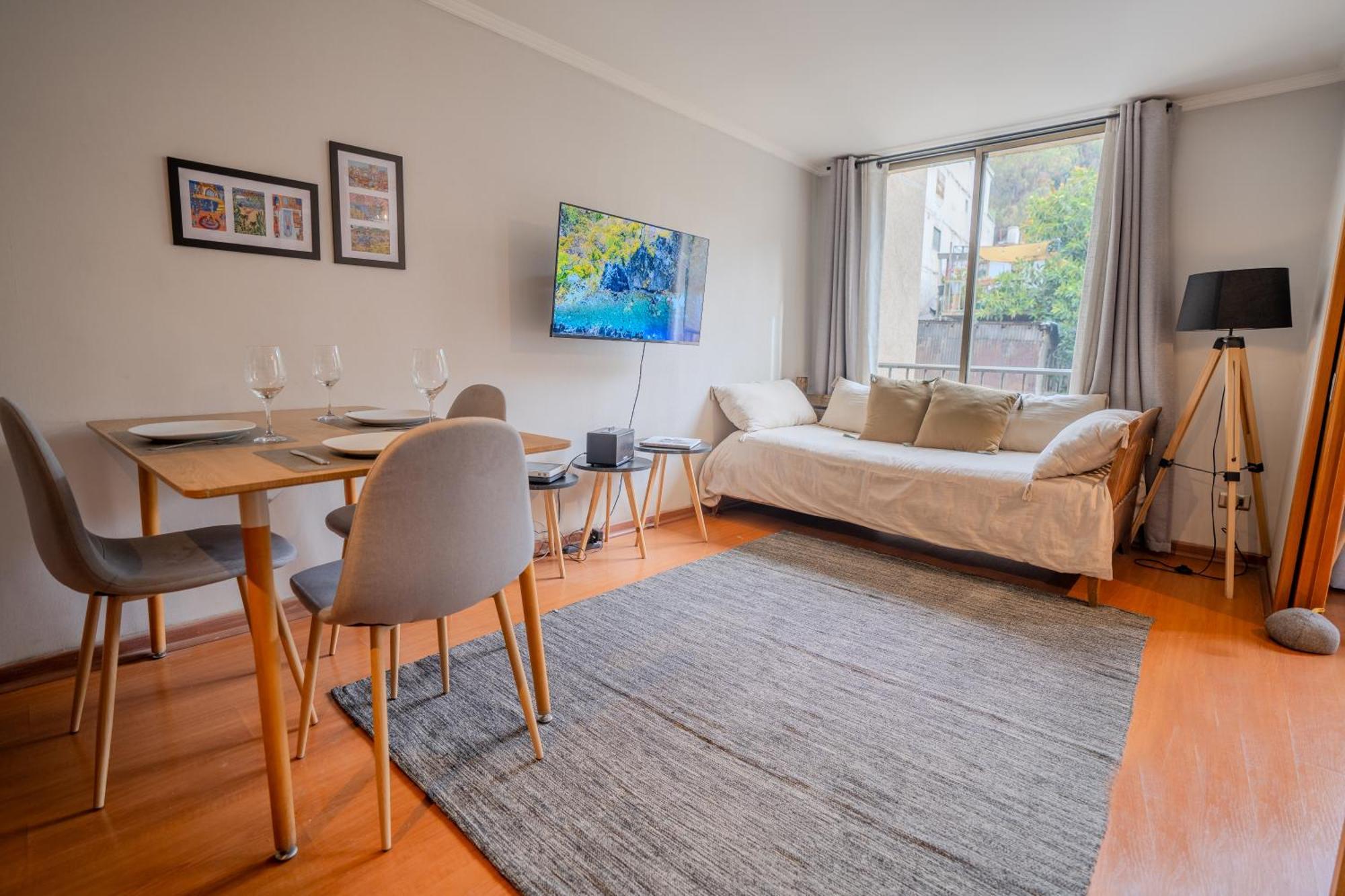Lounge Lastarria - Wifi, 2 Beds, Equiped Kitchen Apartamento